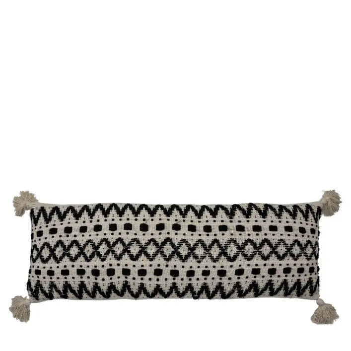 Black & Cream Tufted Cushion